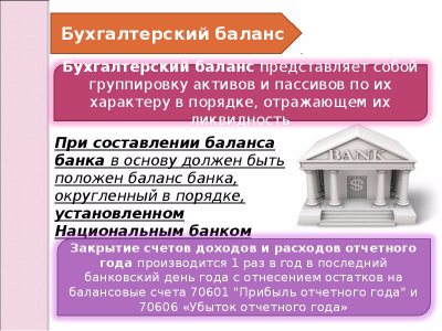 Бухгалтерская отчетность банка